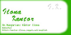 ilona kantor business card